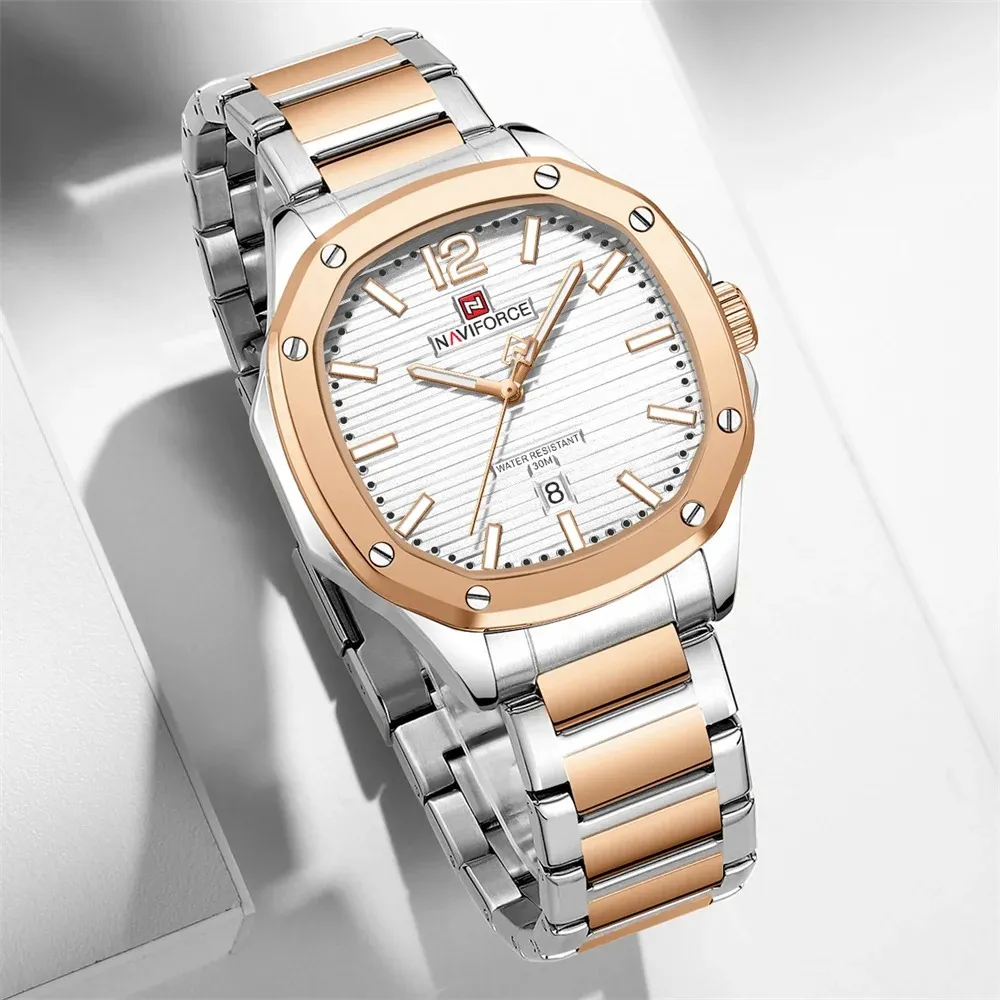 Naviforce 9243 For Men - Rose White