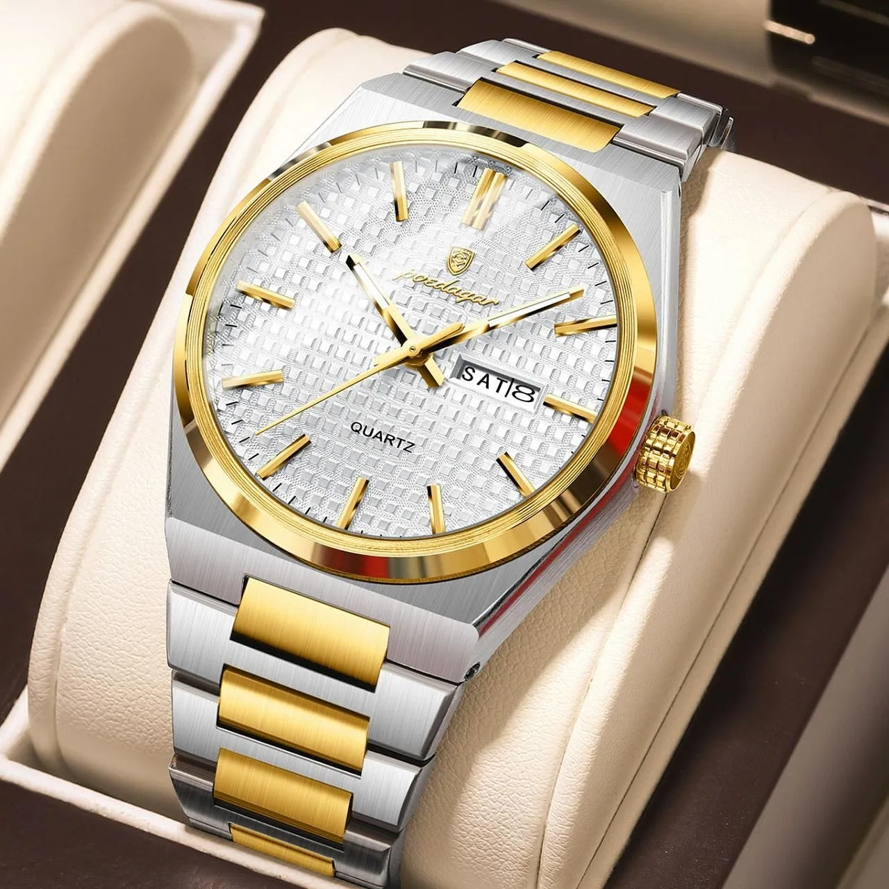 Poedagar 874 CH For Men - Gold White