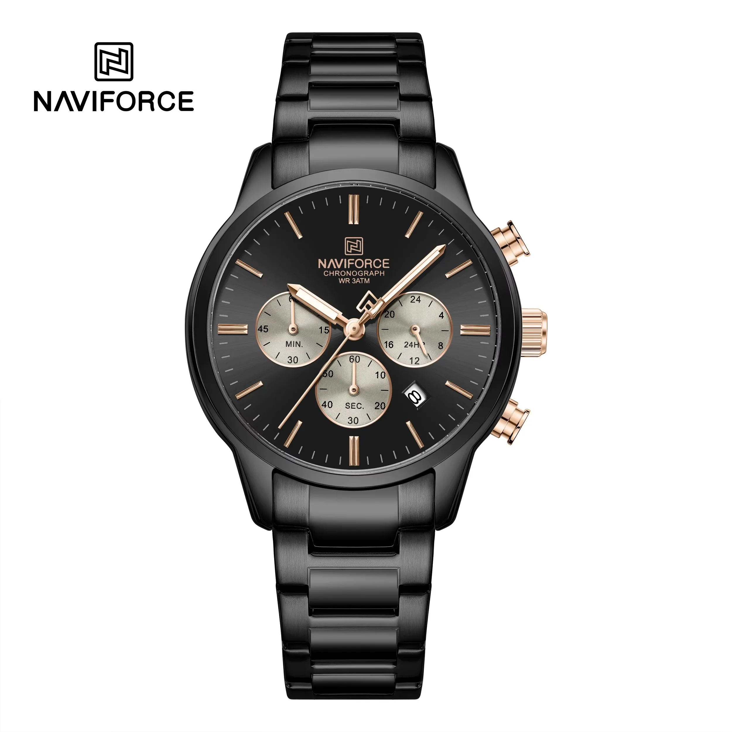 Naviforce 8076 For Men - Black Rose