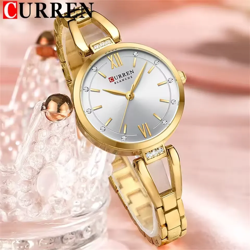 Curren 9092 CH For Women - Gold White