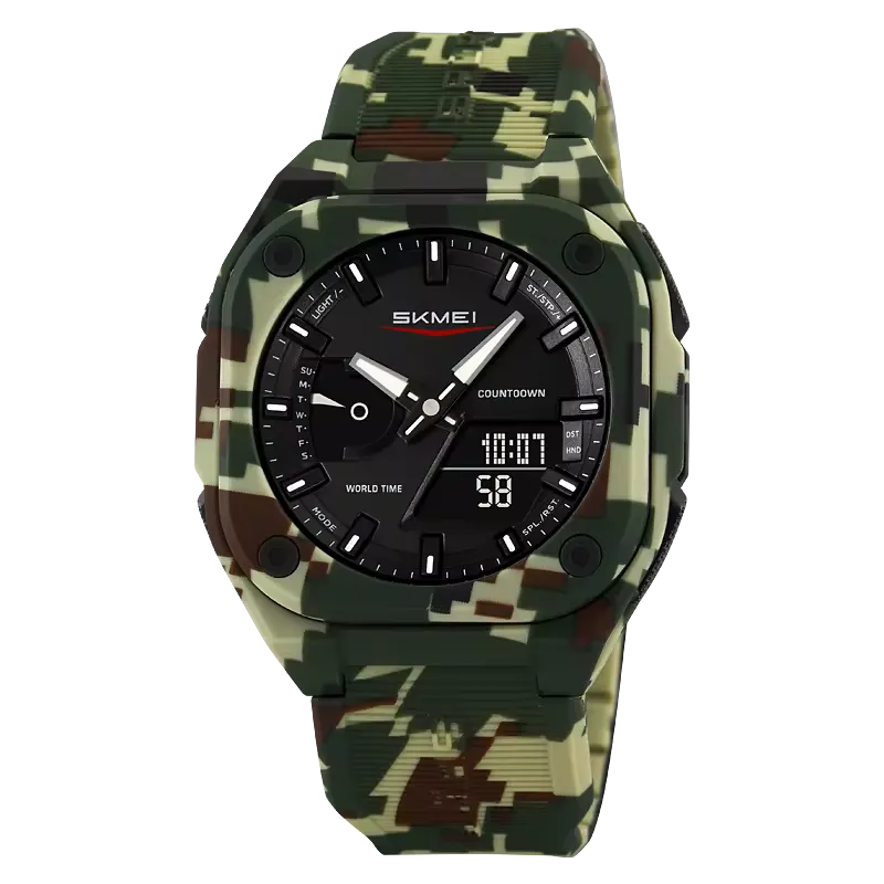 Skmei 2328 For Men -  Green Camouflage