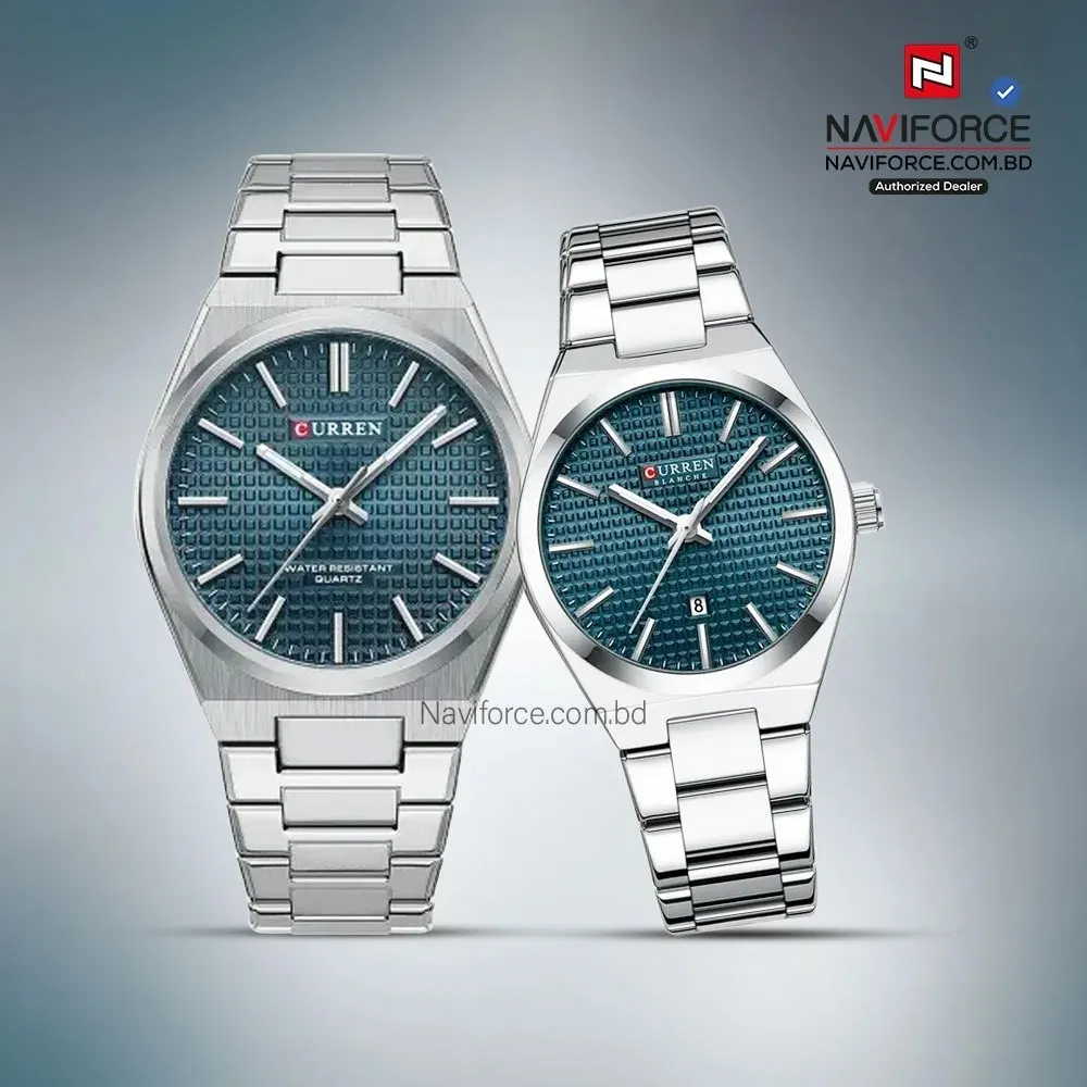 Curren 8439 Couple - Silver Blue