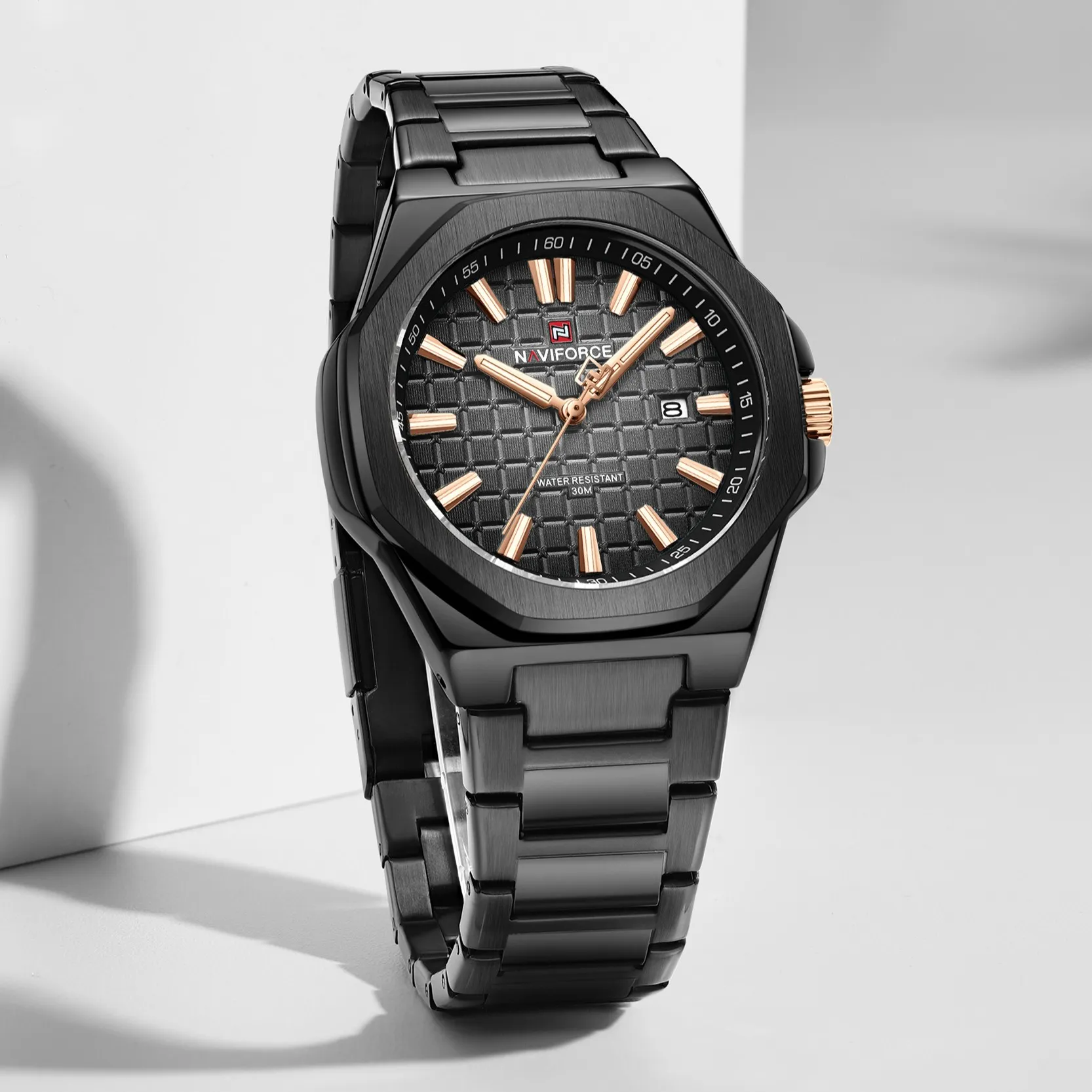 Naviforce 9258 CH For Men - Black Rose