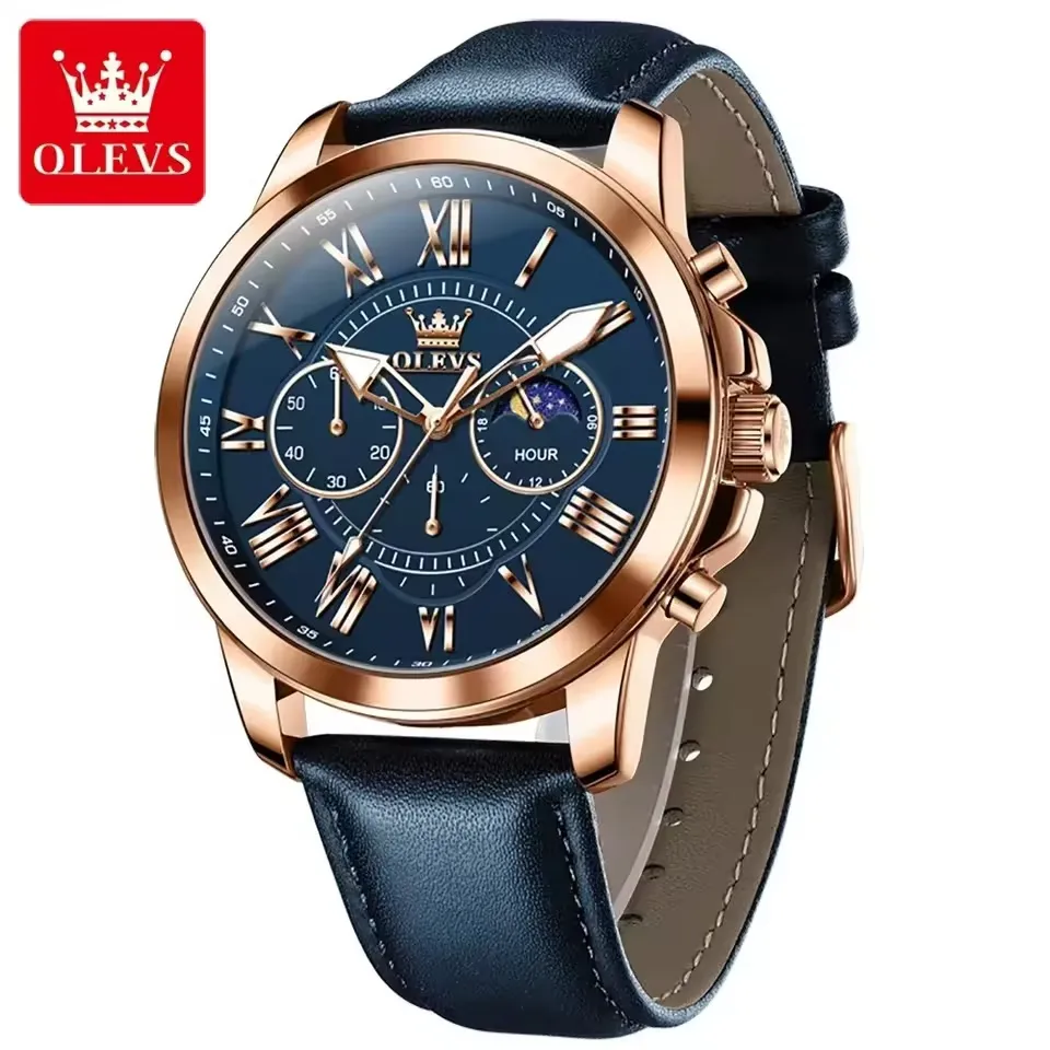 Olevs 3632L For Men – Blue