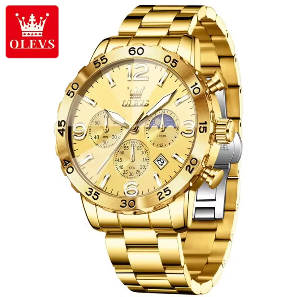 Olevs 3678 CH – Gold For Men