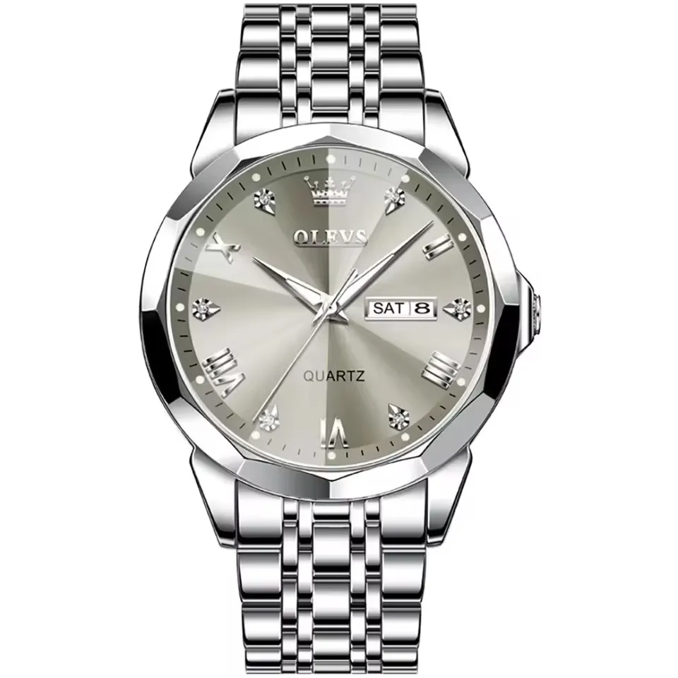 Olevs 9931 For Men - Silver Gray