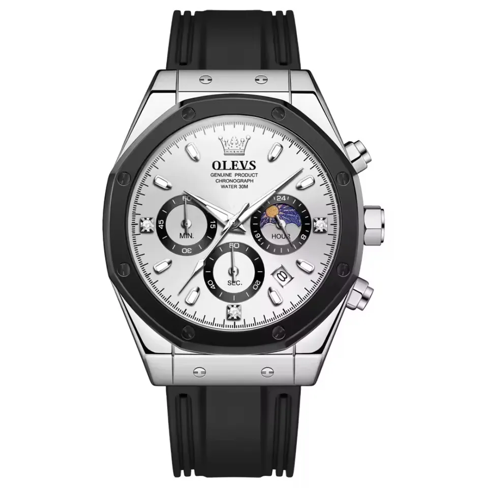 Olevs 9911 For Men - Black white