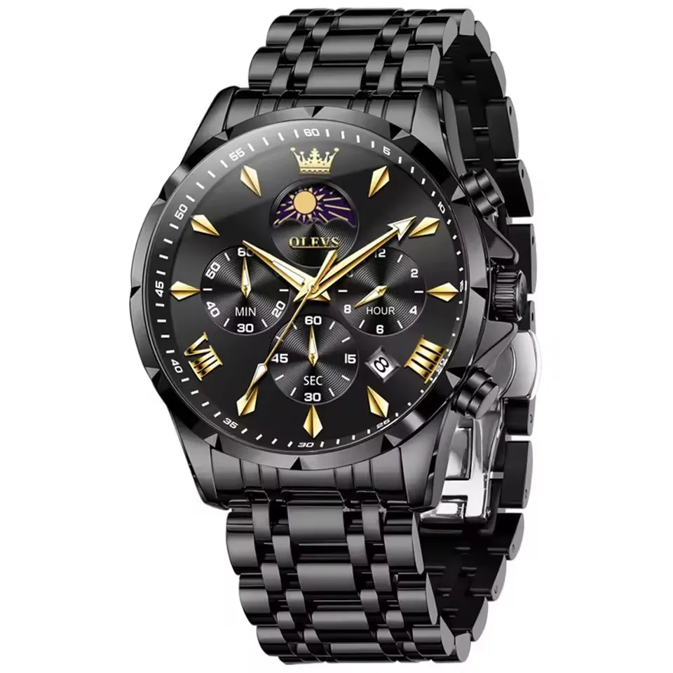 Olevs 3653 For Men - Black