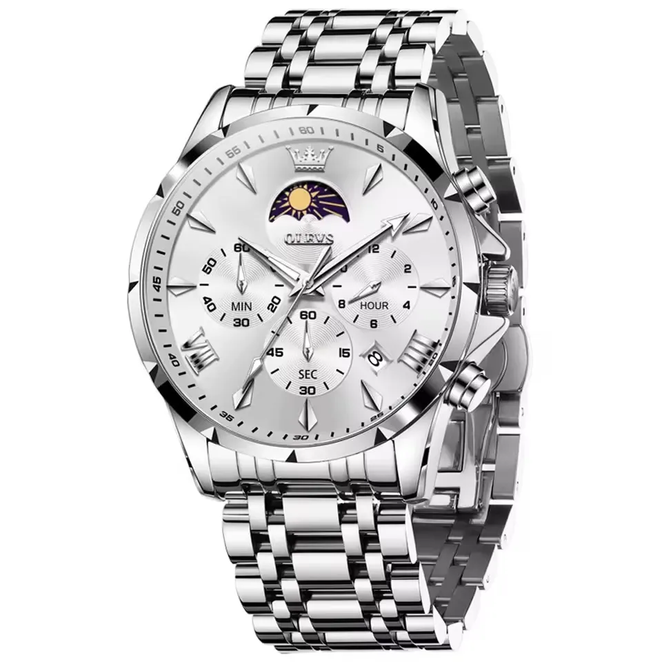 Olevs 3653 For Men - Silver