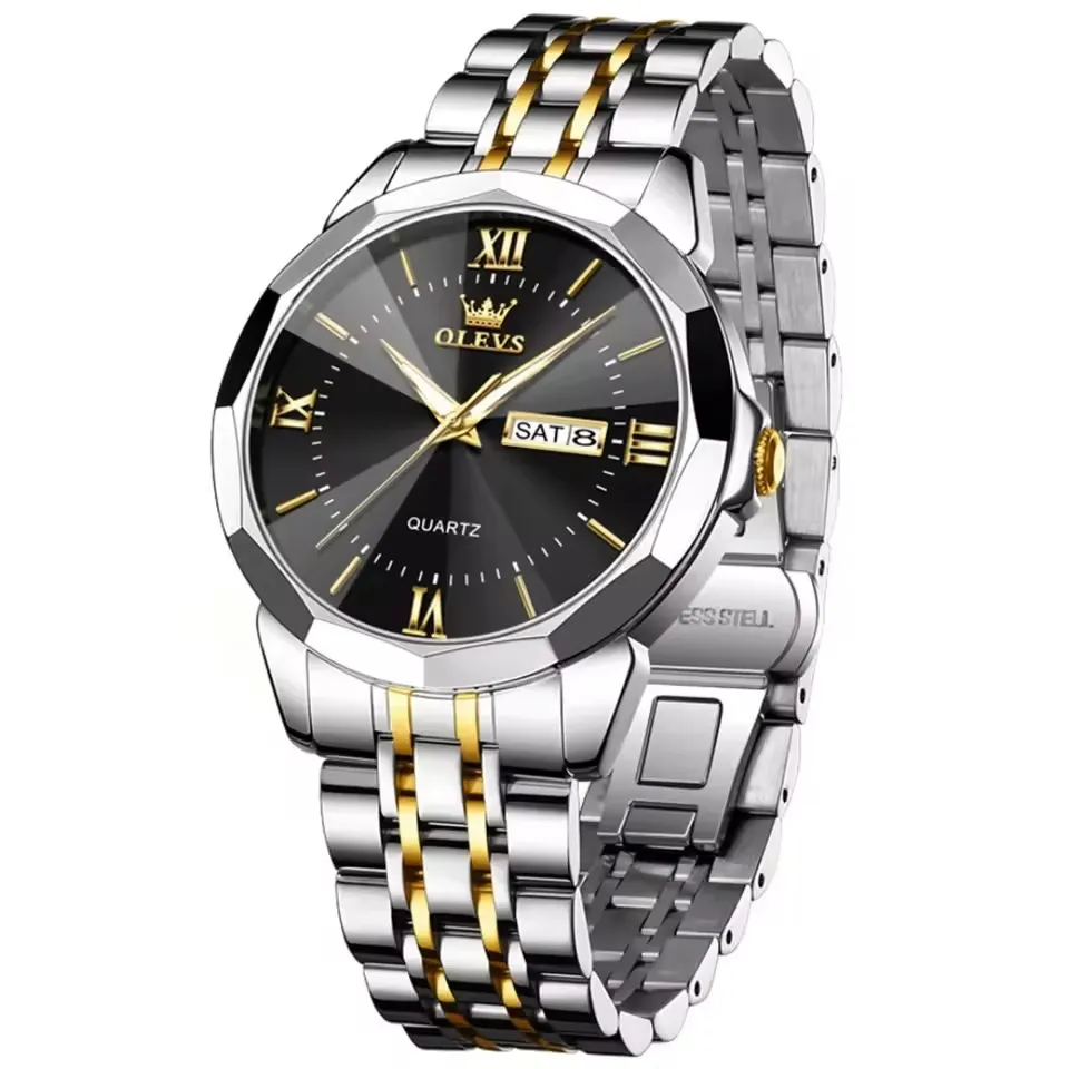 Olevs 9989 CH ? Silver Gold Black For Man