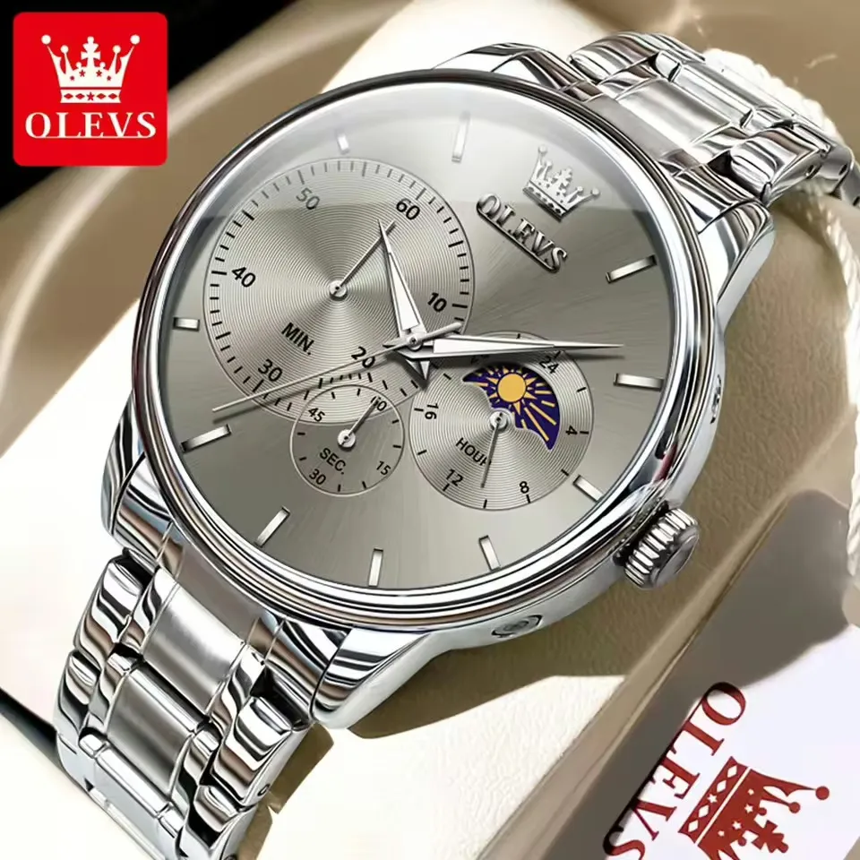 Olevs 2936 For Man - Sliver Grey