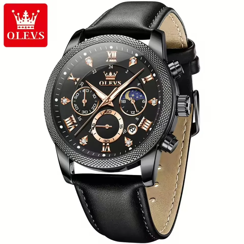 Olevs 3660L For Men - Black Rose