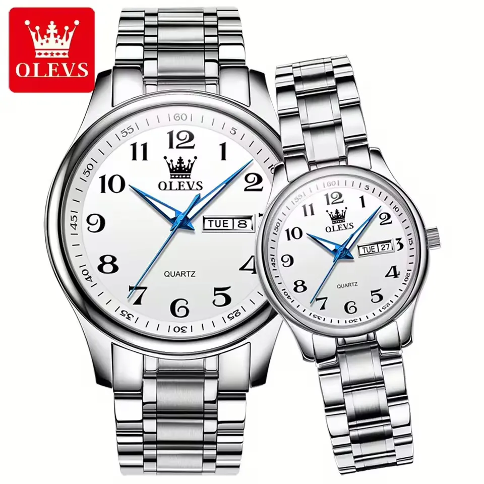 Olevs 5567 Couple - Silver White