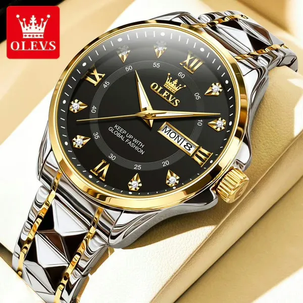 Olevs 2906 ? Sliver Gold Black For Man