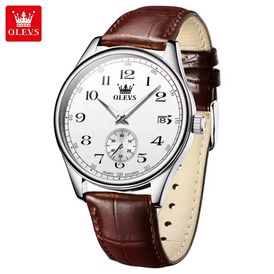 Olevs 3622 For Men - Brown White