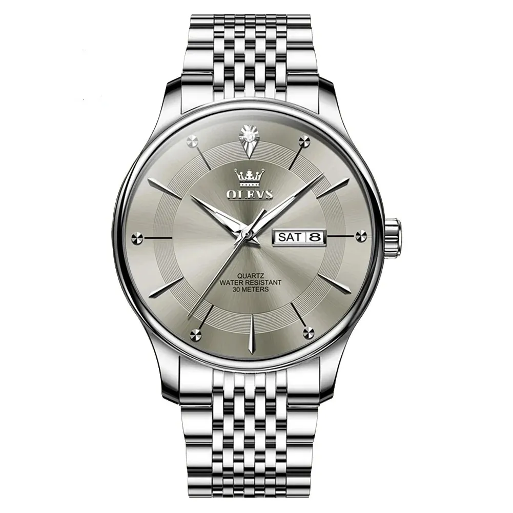 Olevs 9908 CH For Man - Sliver Gray