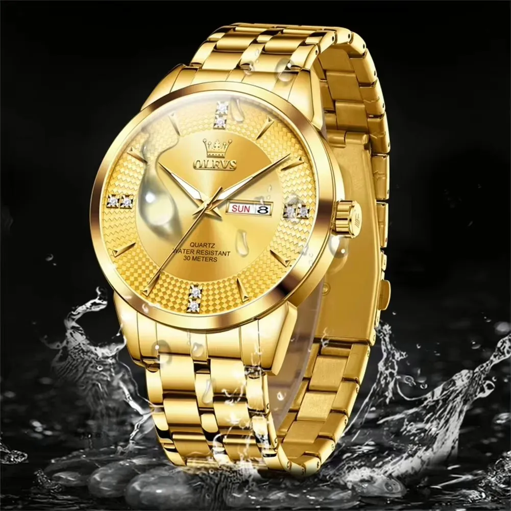 Olevs 9917 CH For Men - Gold