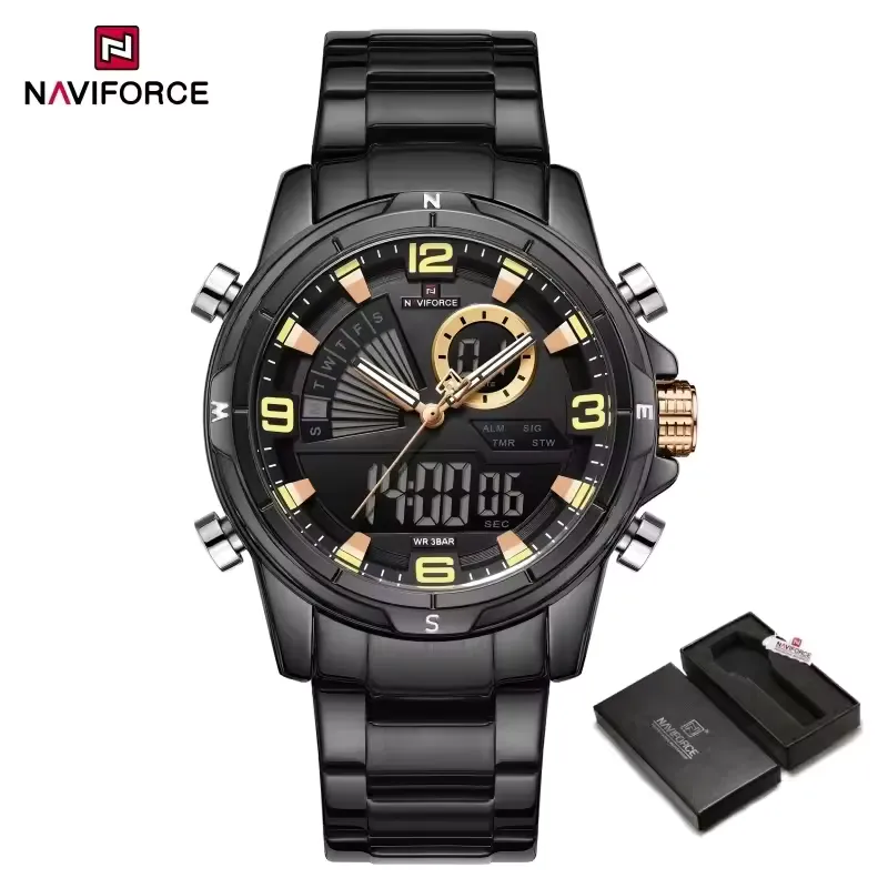 Naviforce 9257 For Men - Black Rose