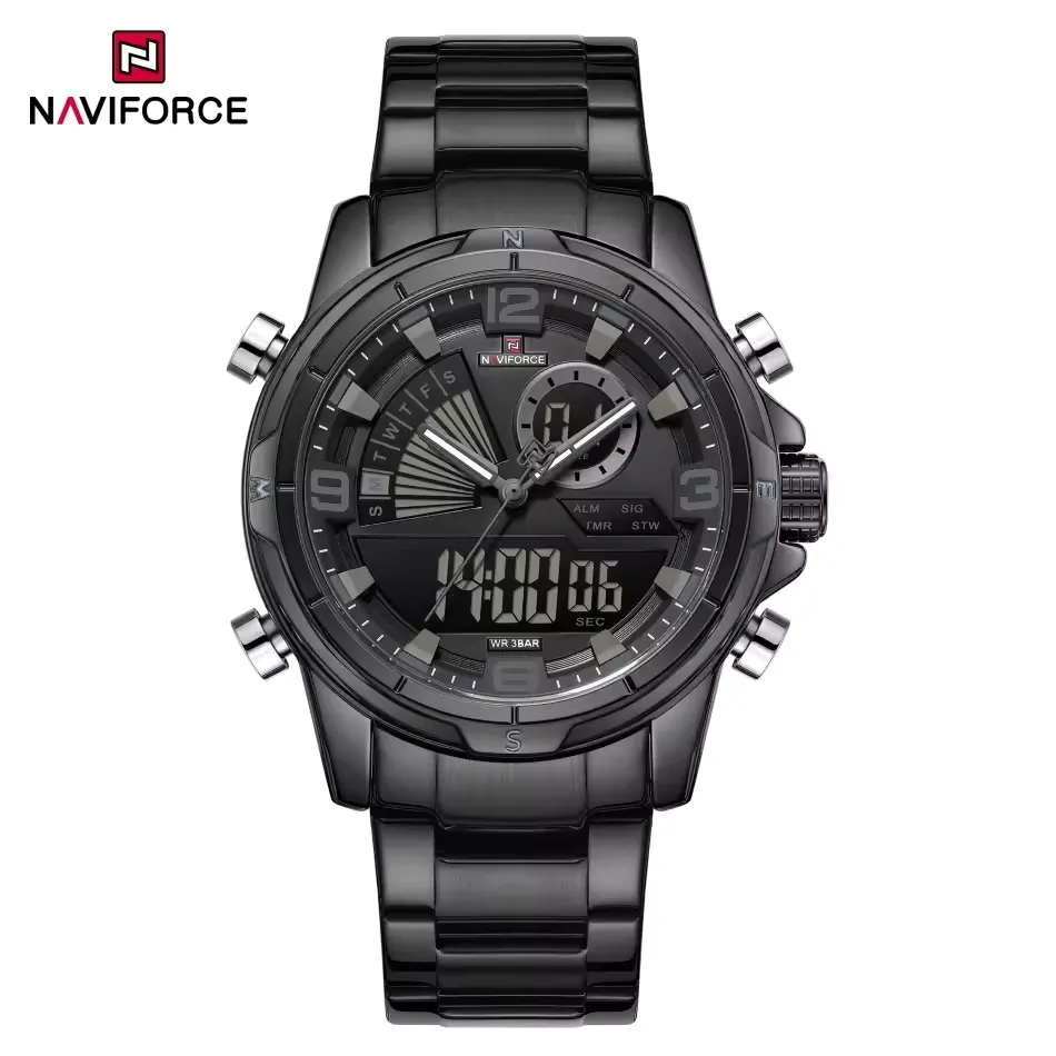 Naviforce 9257 For Men - Black