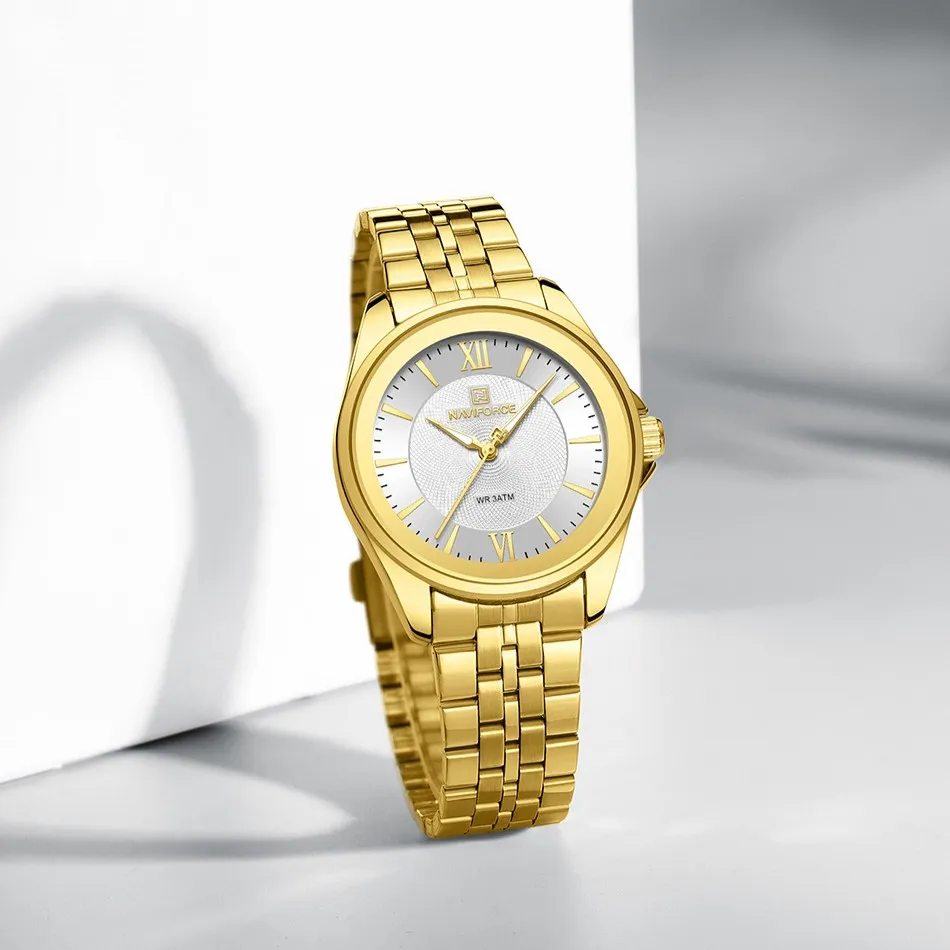 Naviforce 5067 For Women - Gold White 