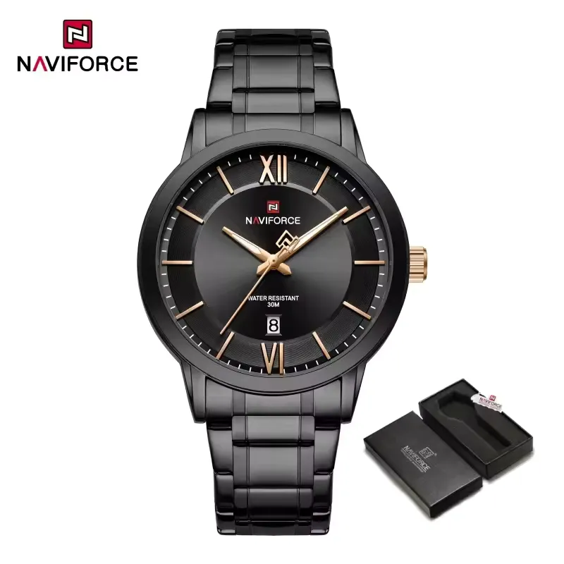Naviforce 9254 For Men - Black Rose 