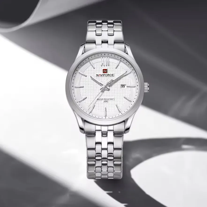 Naviforce 9255 For Men - Silver