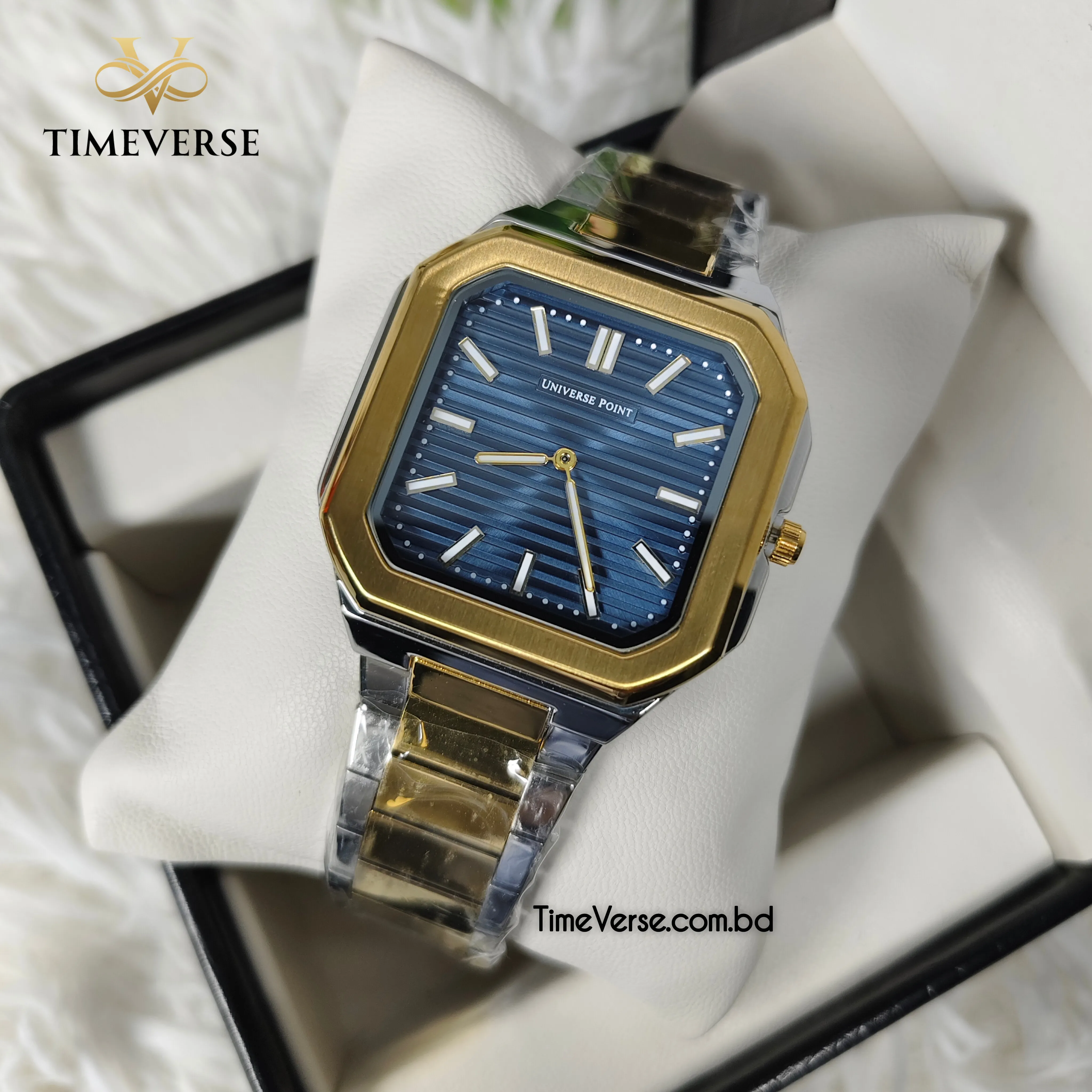	Universe Point 7751 Men's Watch - Silver Gold Blue