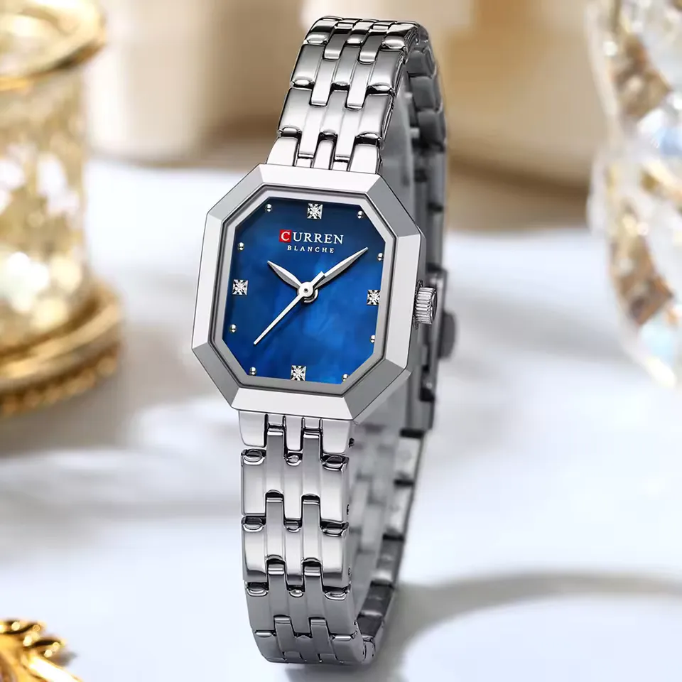 Curren 9108 Ladies Watch - Silver Blue
