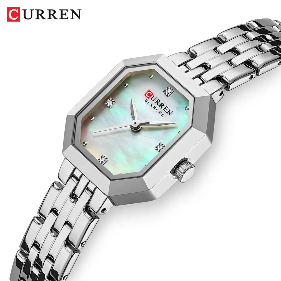 Curren 9108 Ladies Watch - Silver White