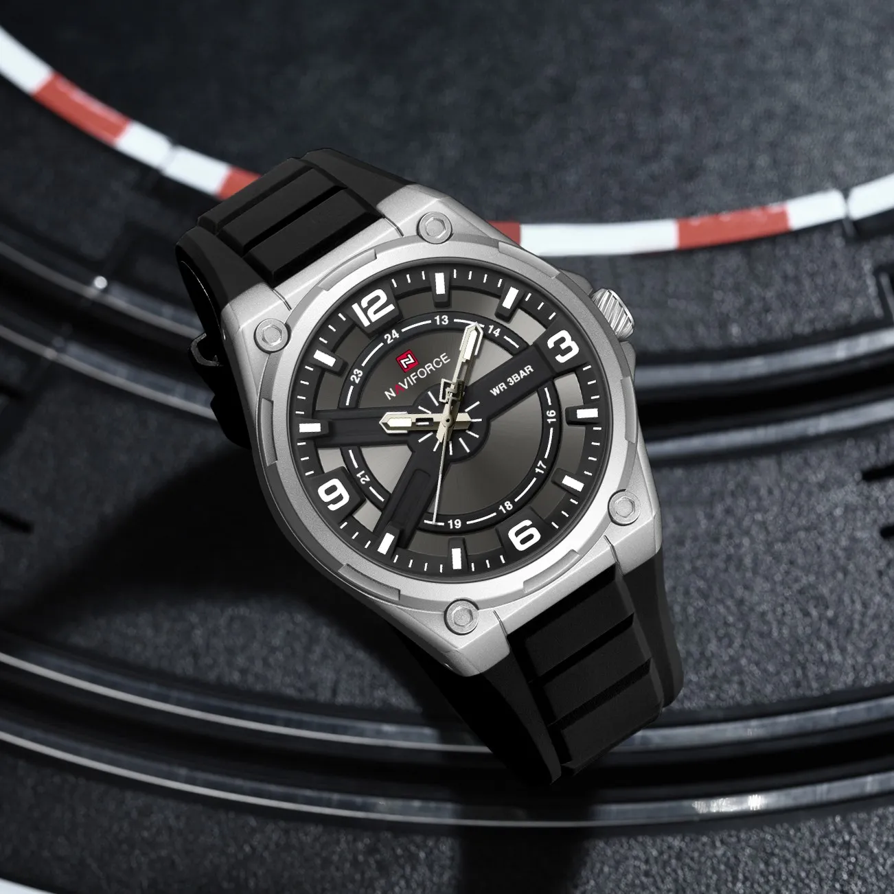 Naviforce 9260 - Silver Black 