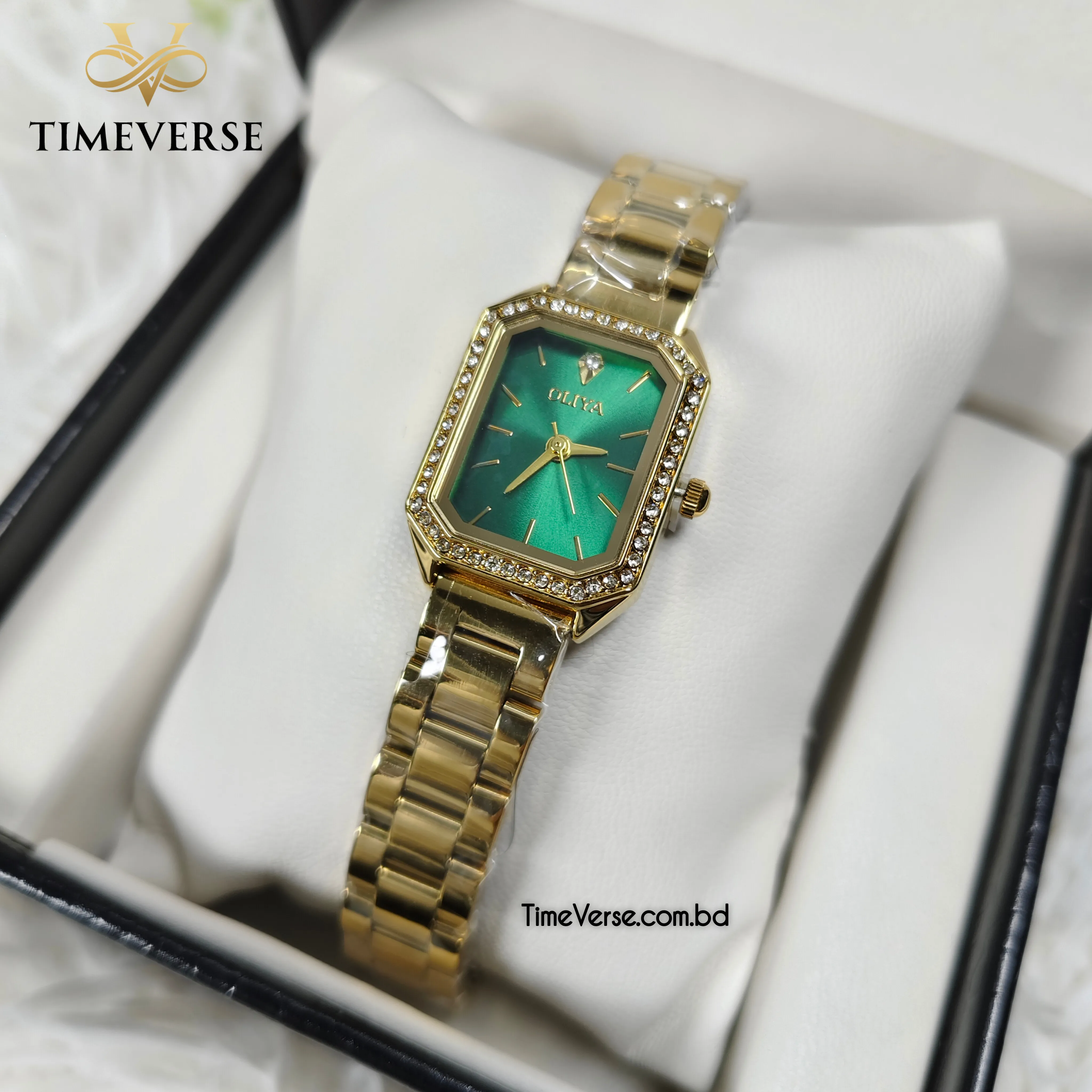 Oliya 6810 Ladies Watch - Gold Green 