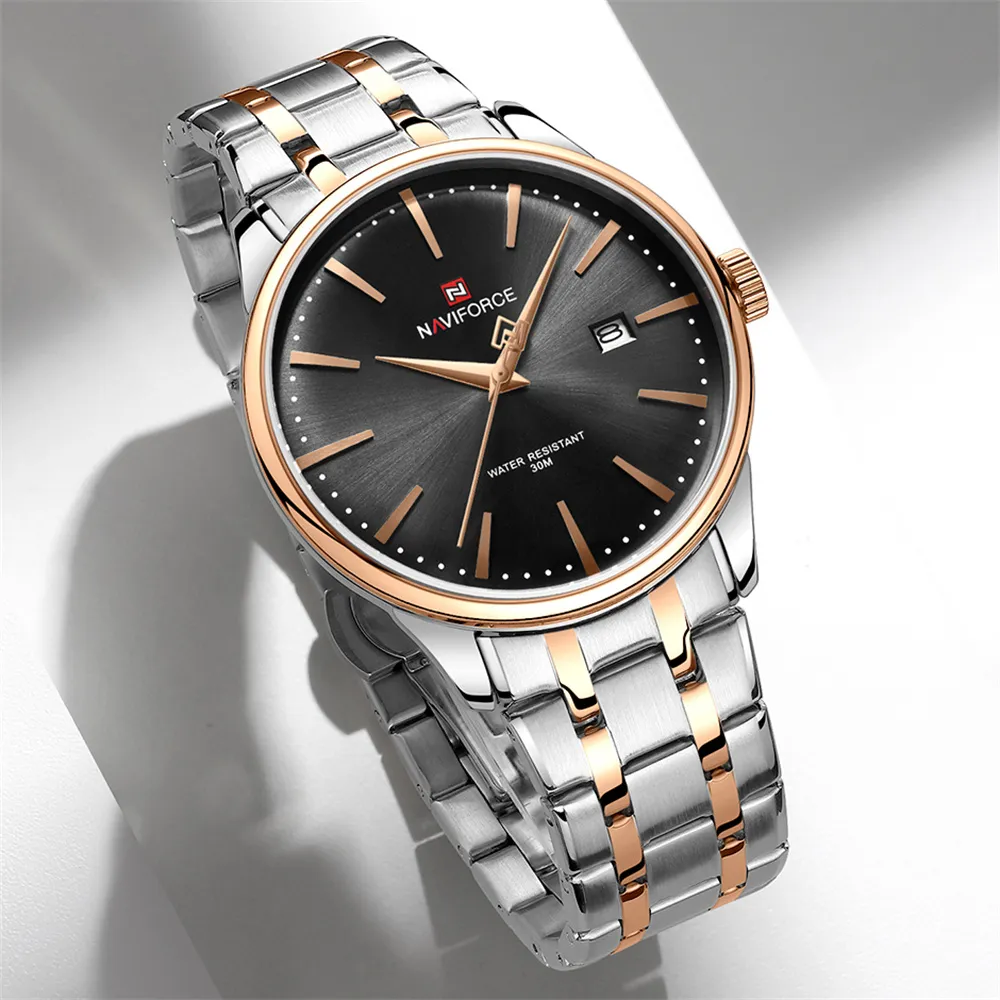 Naviforce 9230 - Silver Rose Black