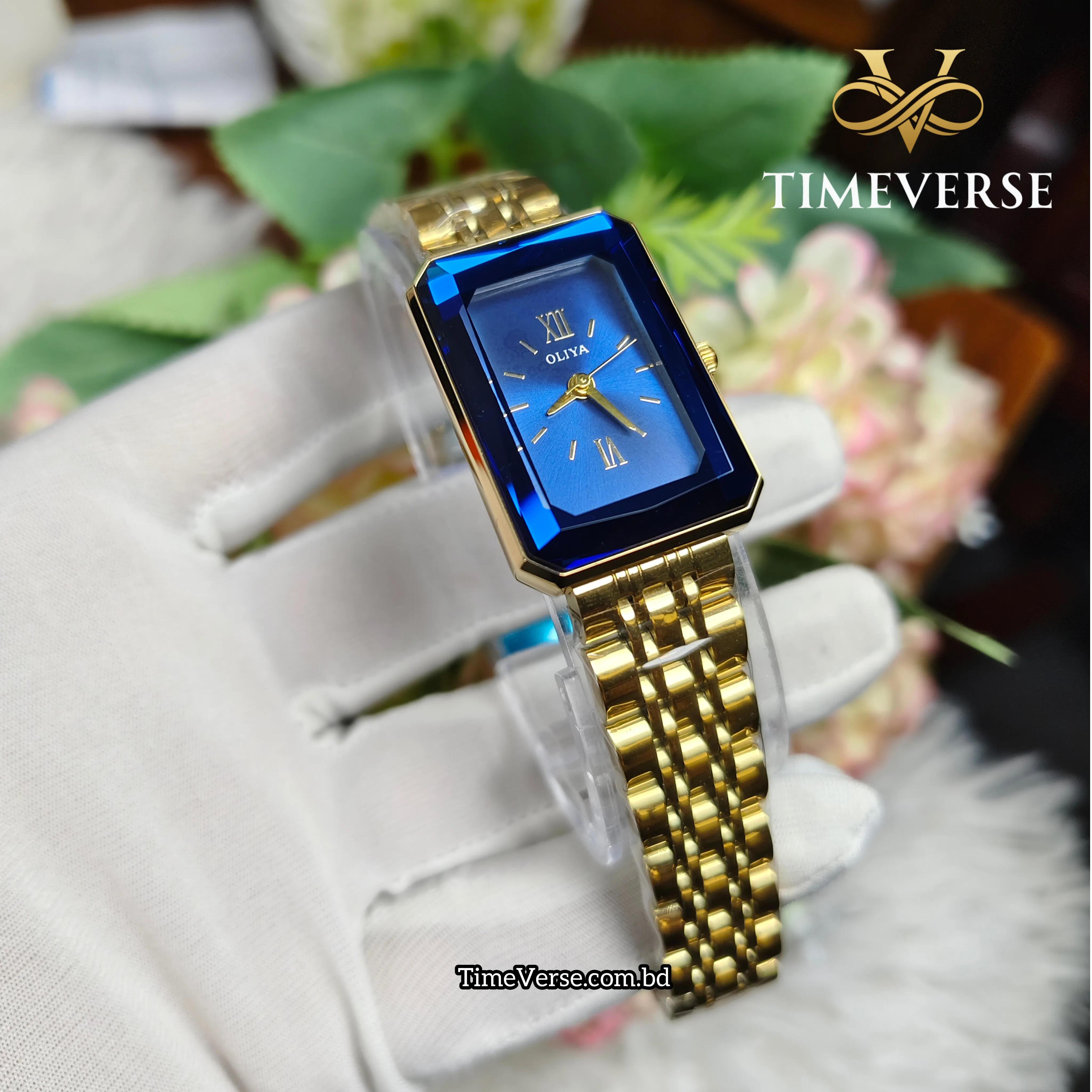 Oliya 6881 Ladies Watch - Gold Blue