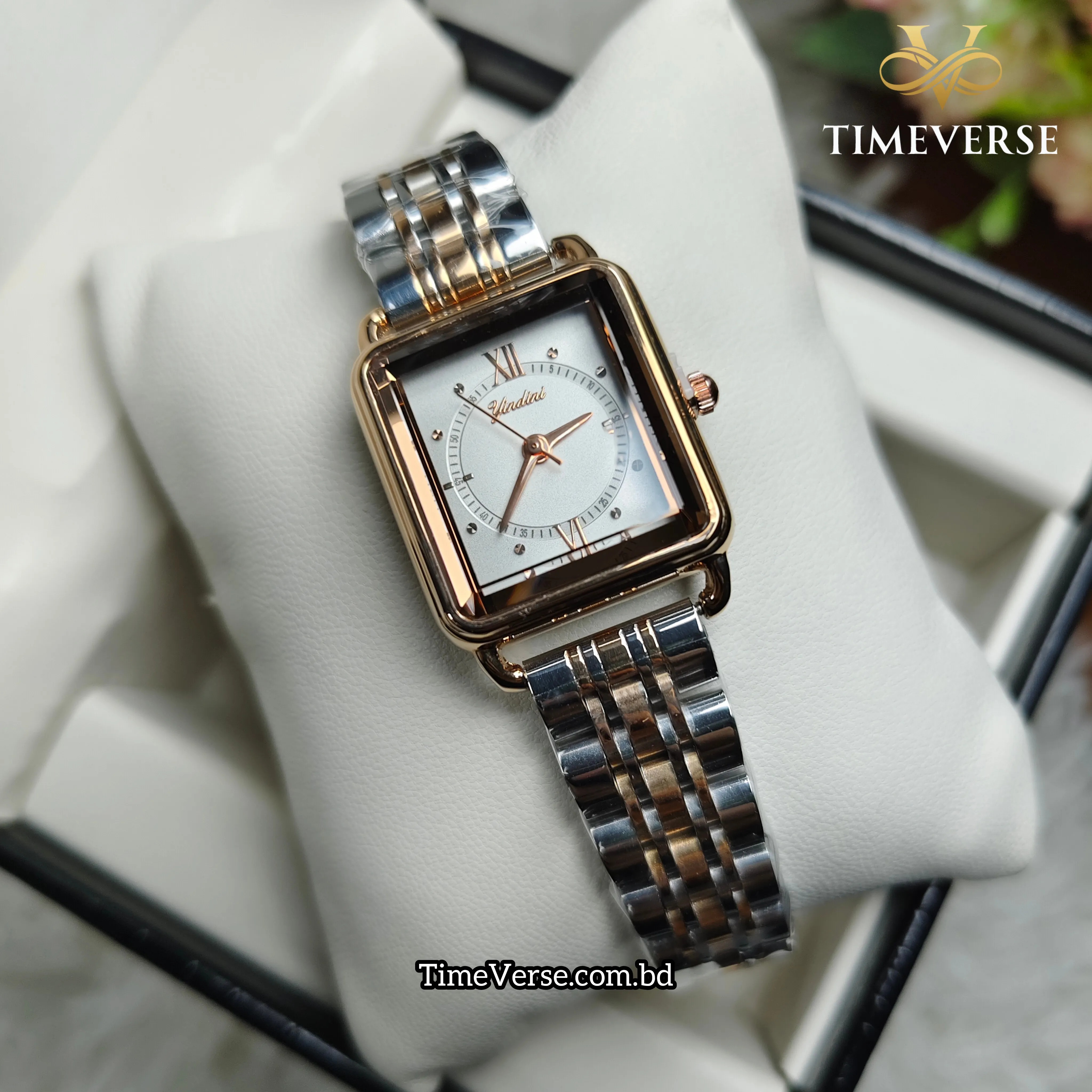 Yindini 896 Ladies Watch - Silver Rose White
