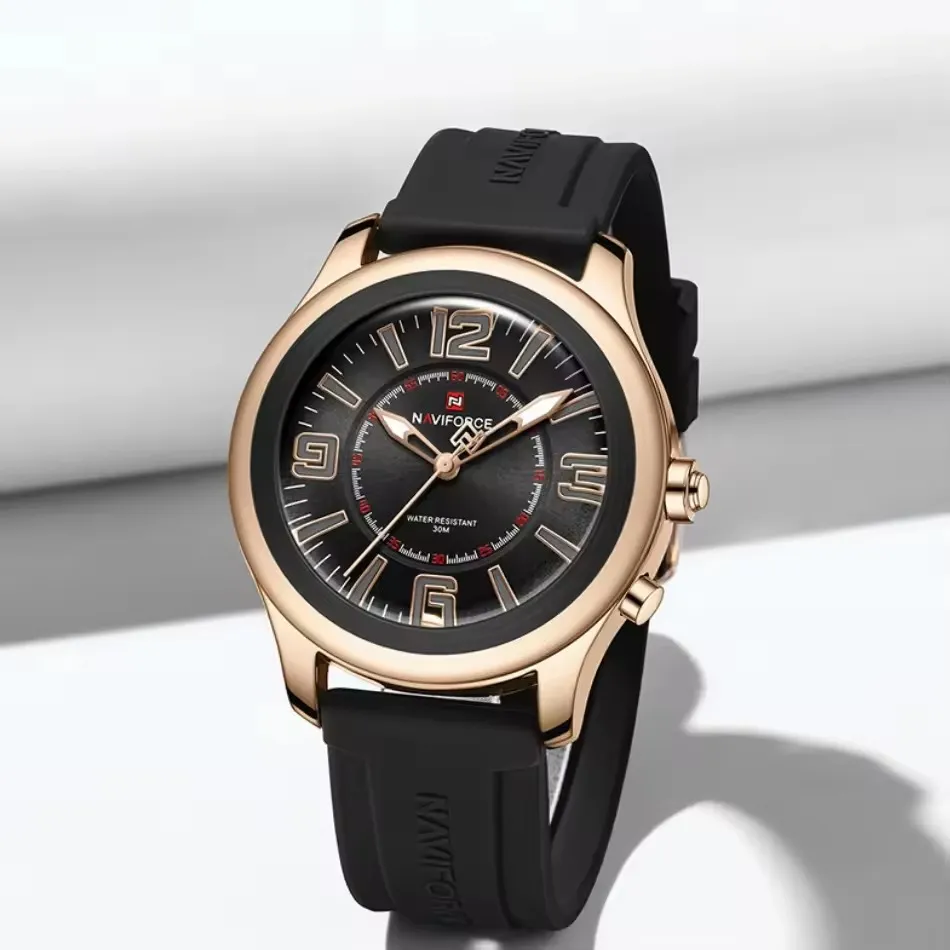 Naviforce 9256 Men's Watch - Rose Black