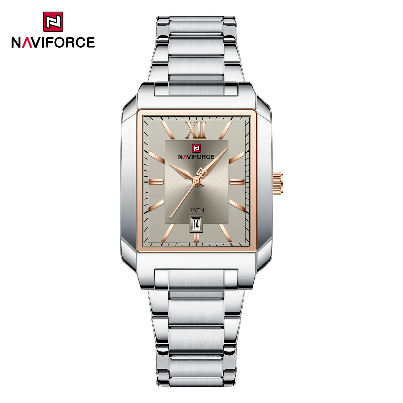 Naviforce 9251 For Men - Silver gray
