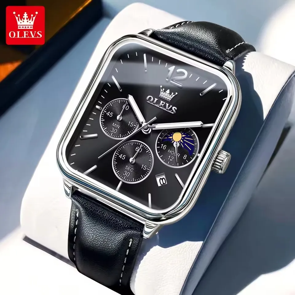 Olevs 9914 For Men - Silver Black