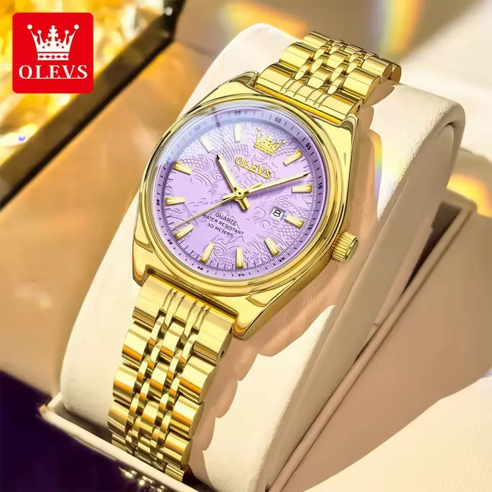 Olevs 3703 For Women - Gold Purple