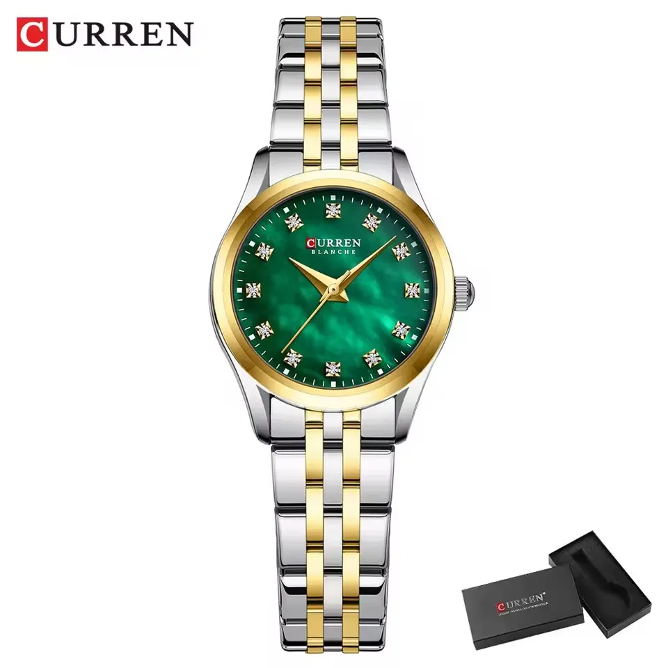 Curren 9111 Ladies Watch - Gold Green 