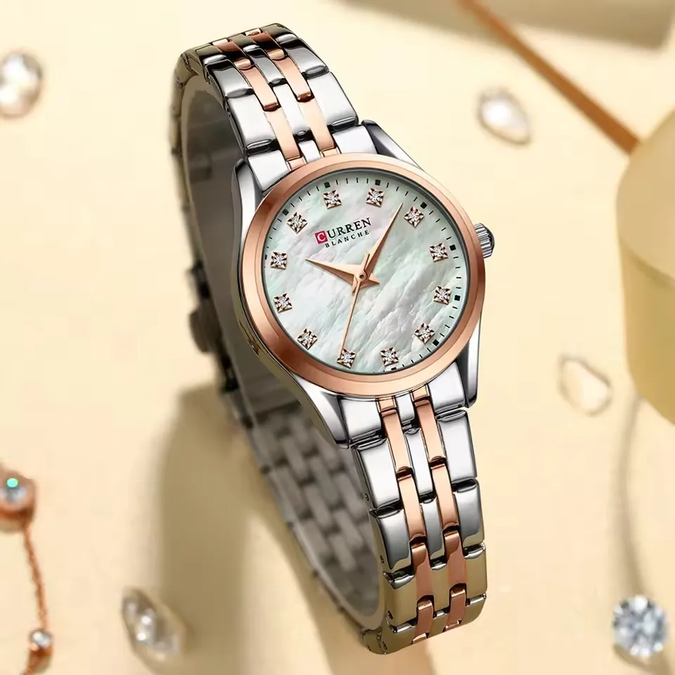 Curren 9111 Ladies Watch - Silver Rose