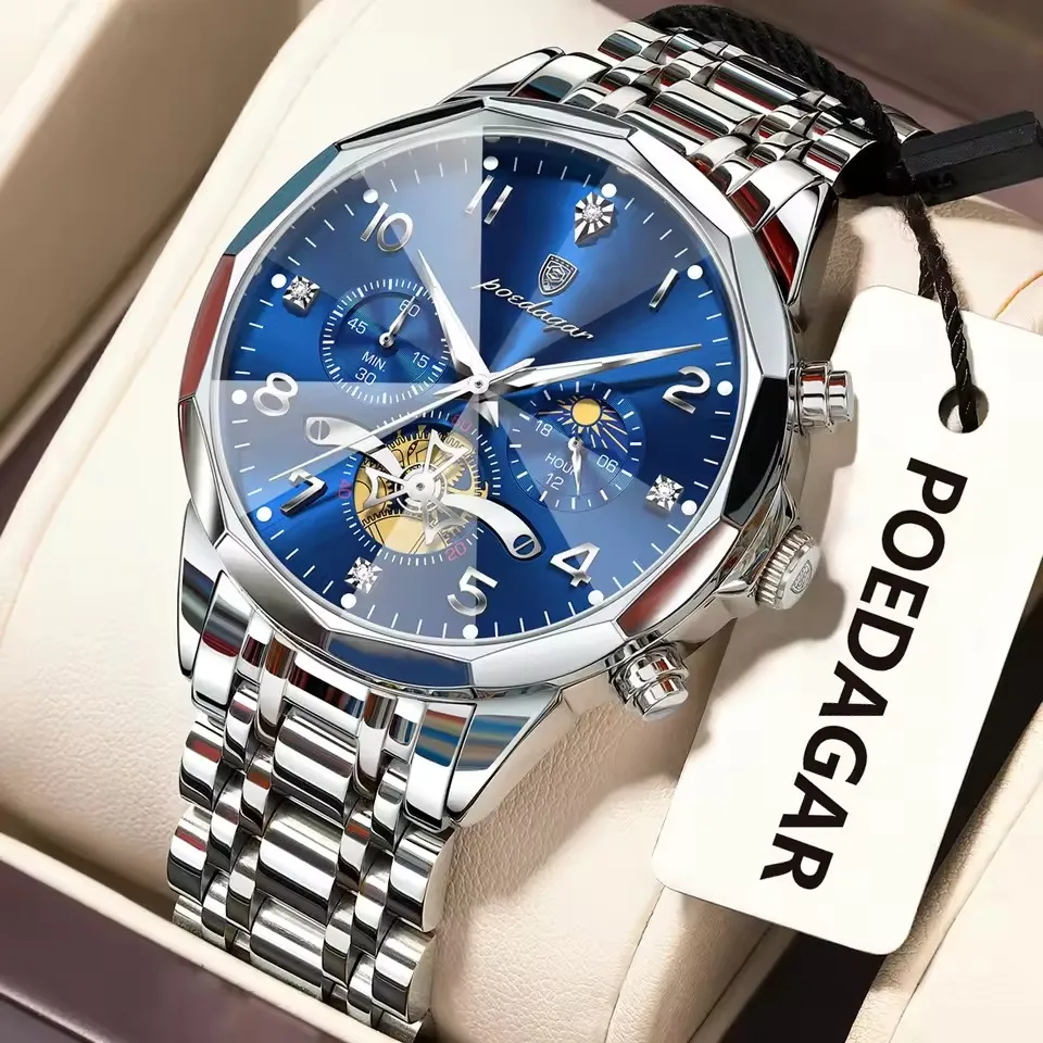 Poedagar 939 For Men - Silver Blue