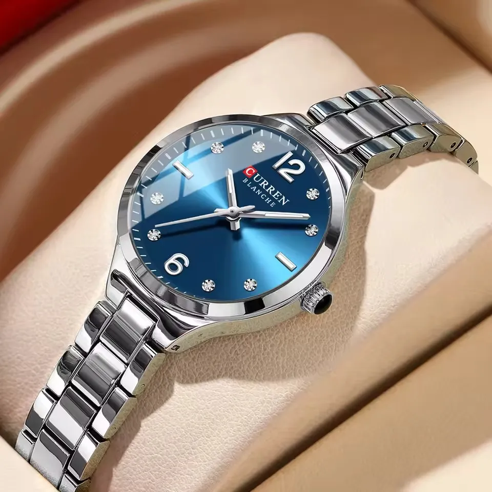 Curren 9105 Ladies Watch - Silver Blue