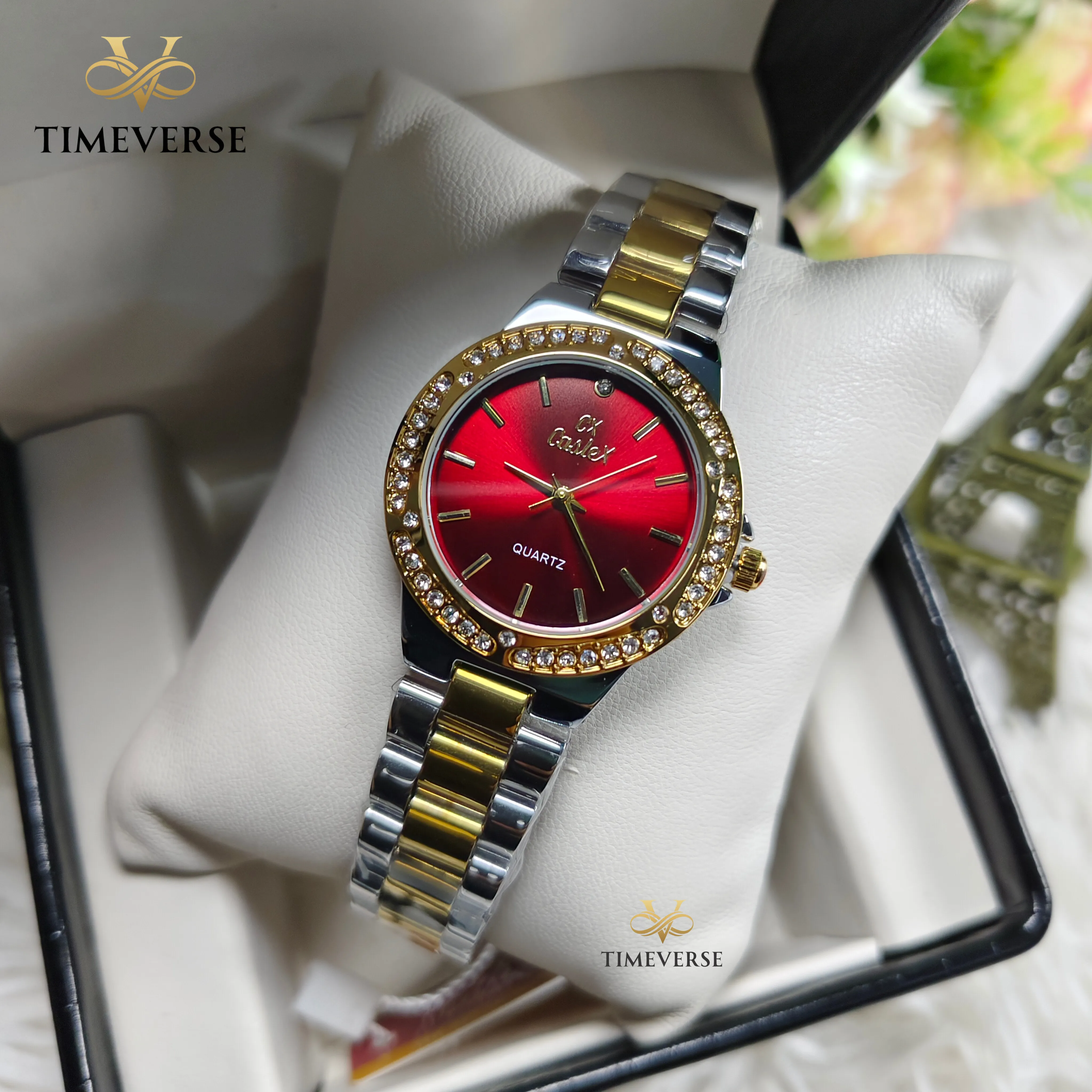 Caslex 016 Ladies - Silver Gold Red