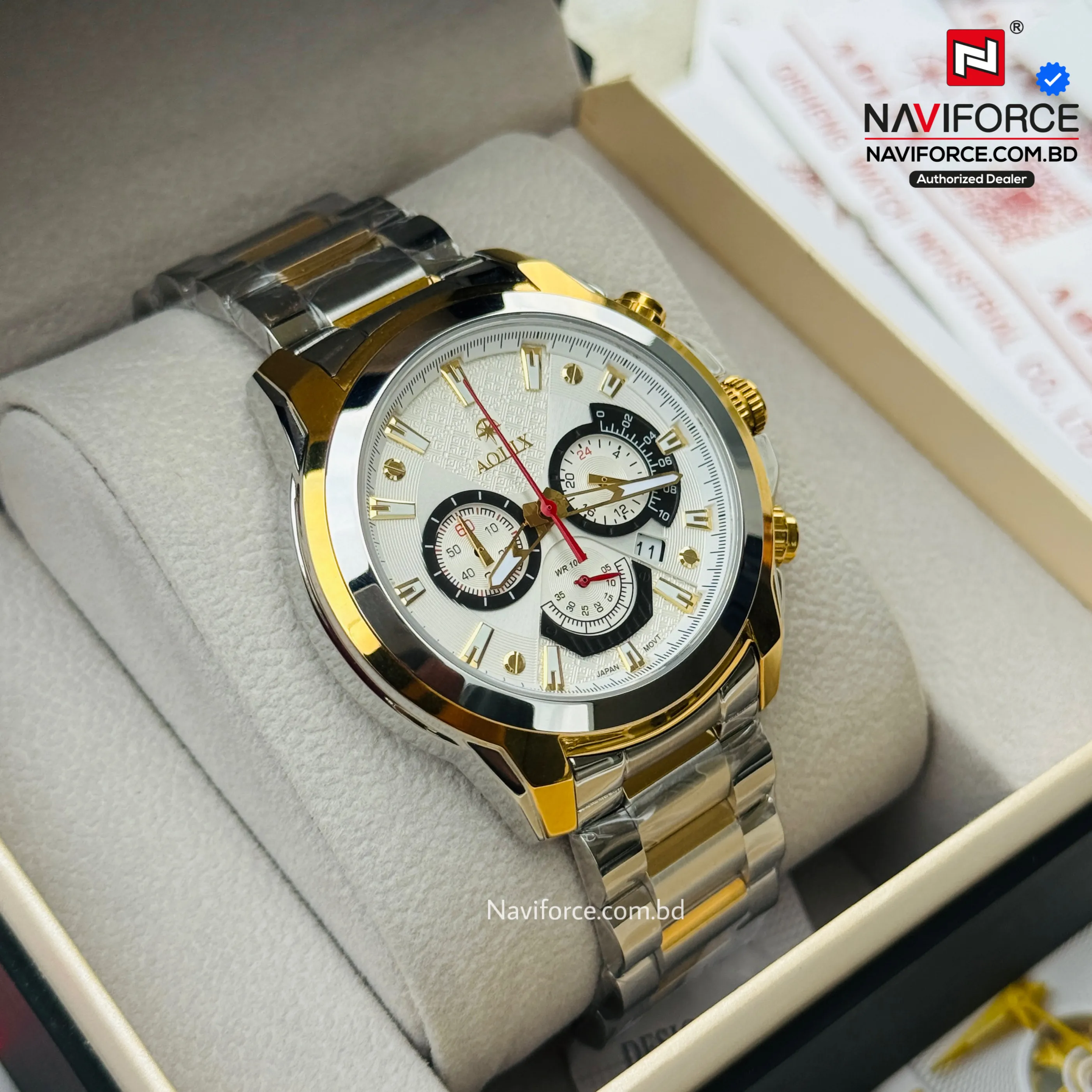 Aolix 7054 Men's Watch - Black White