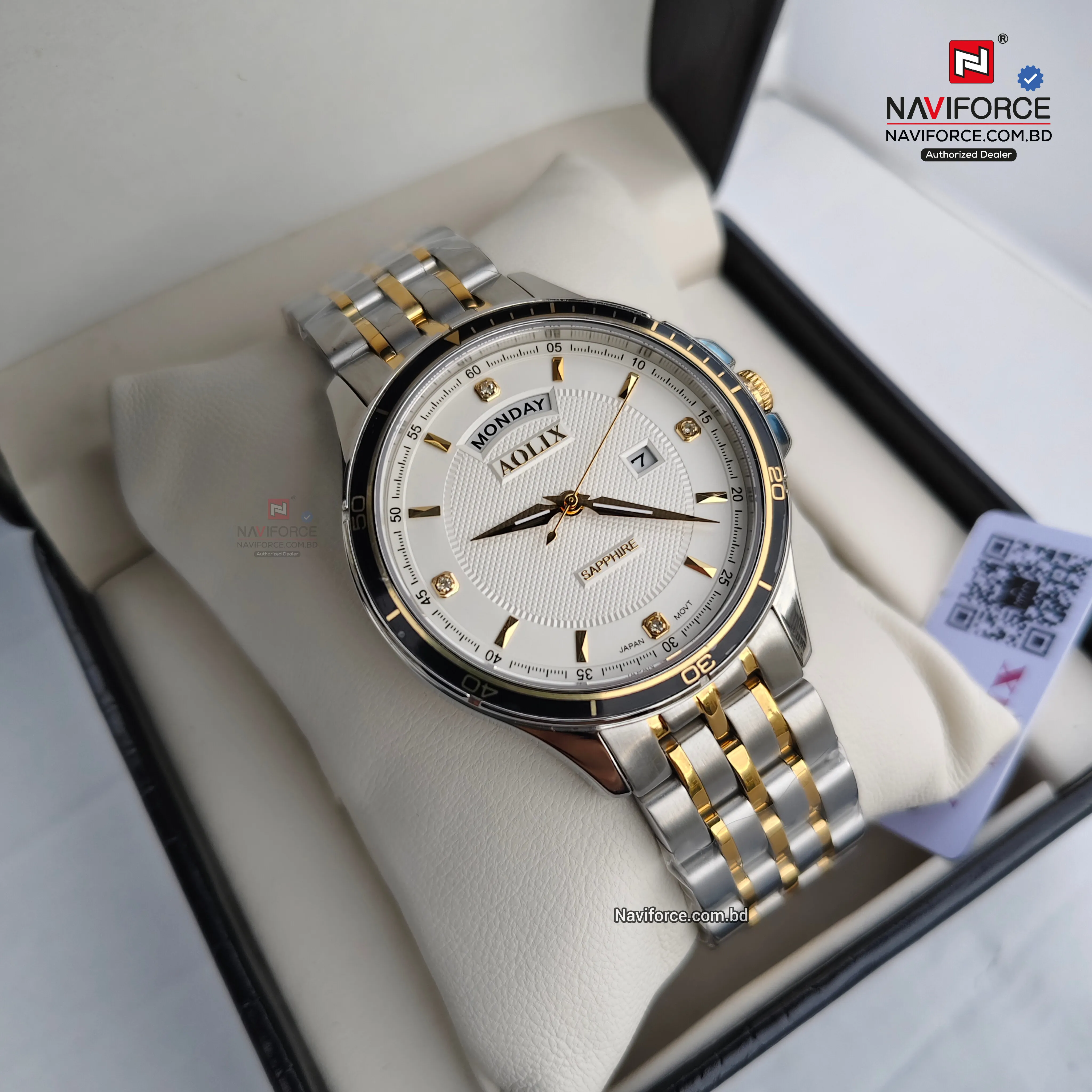 Aolix 9188 Men's Watch - Silver White