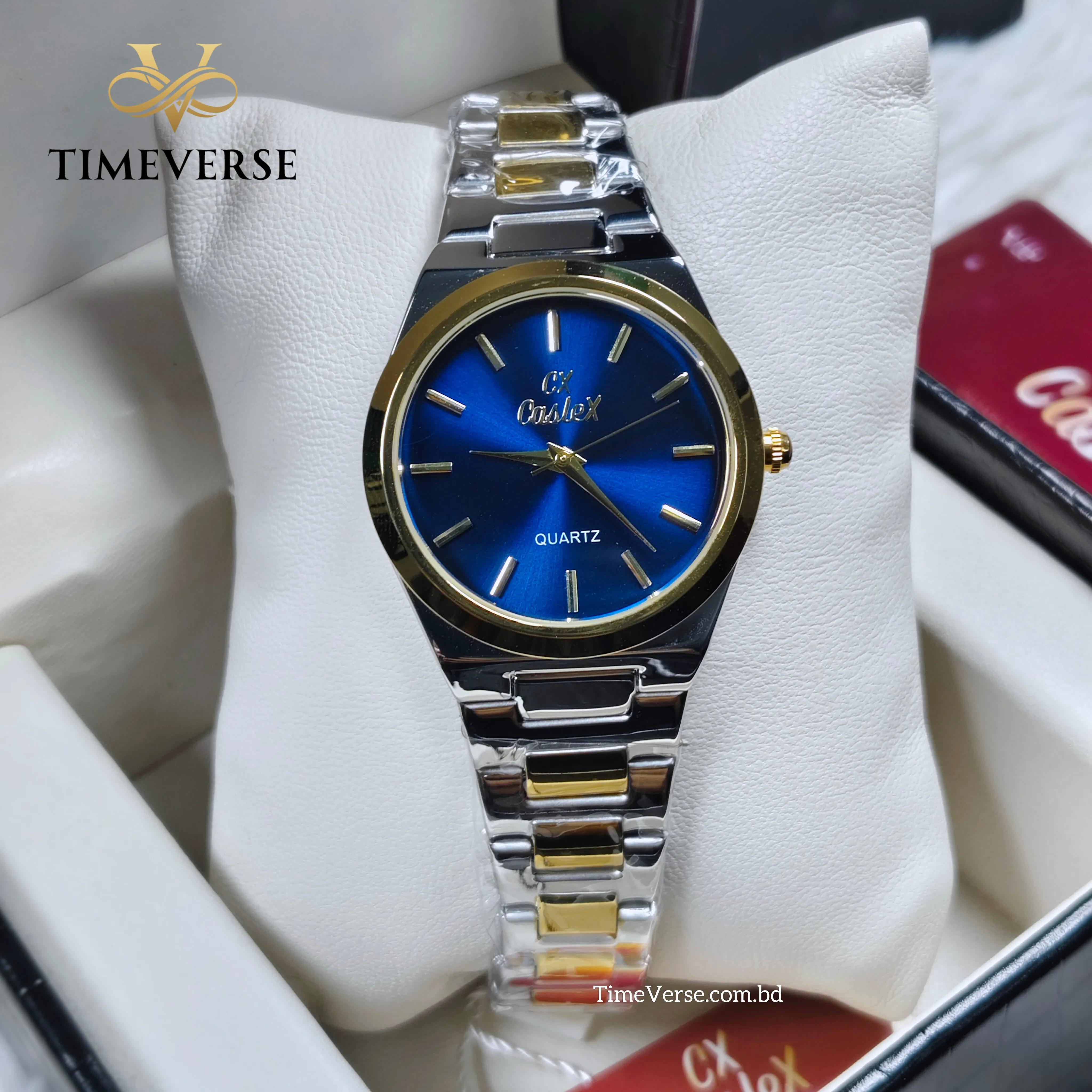 Caslex 017 Ladies Watch - Silver Gold Blue
