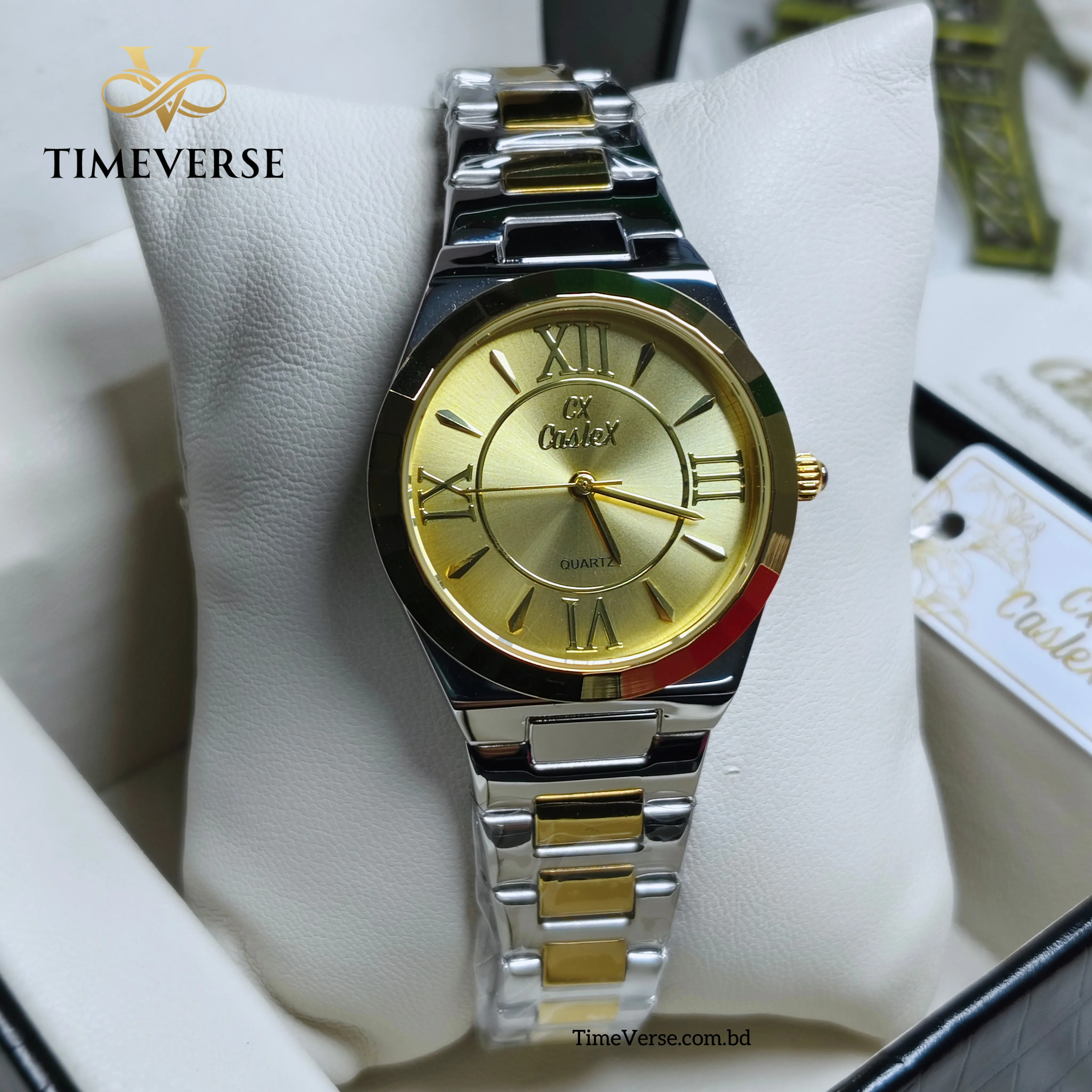 Caslex 026 Ladies Watch - Silver Gold 