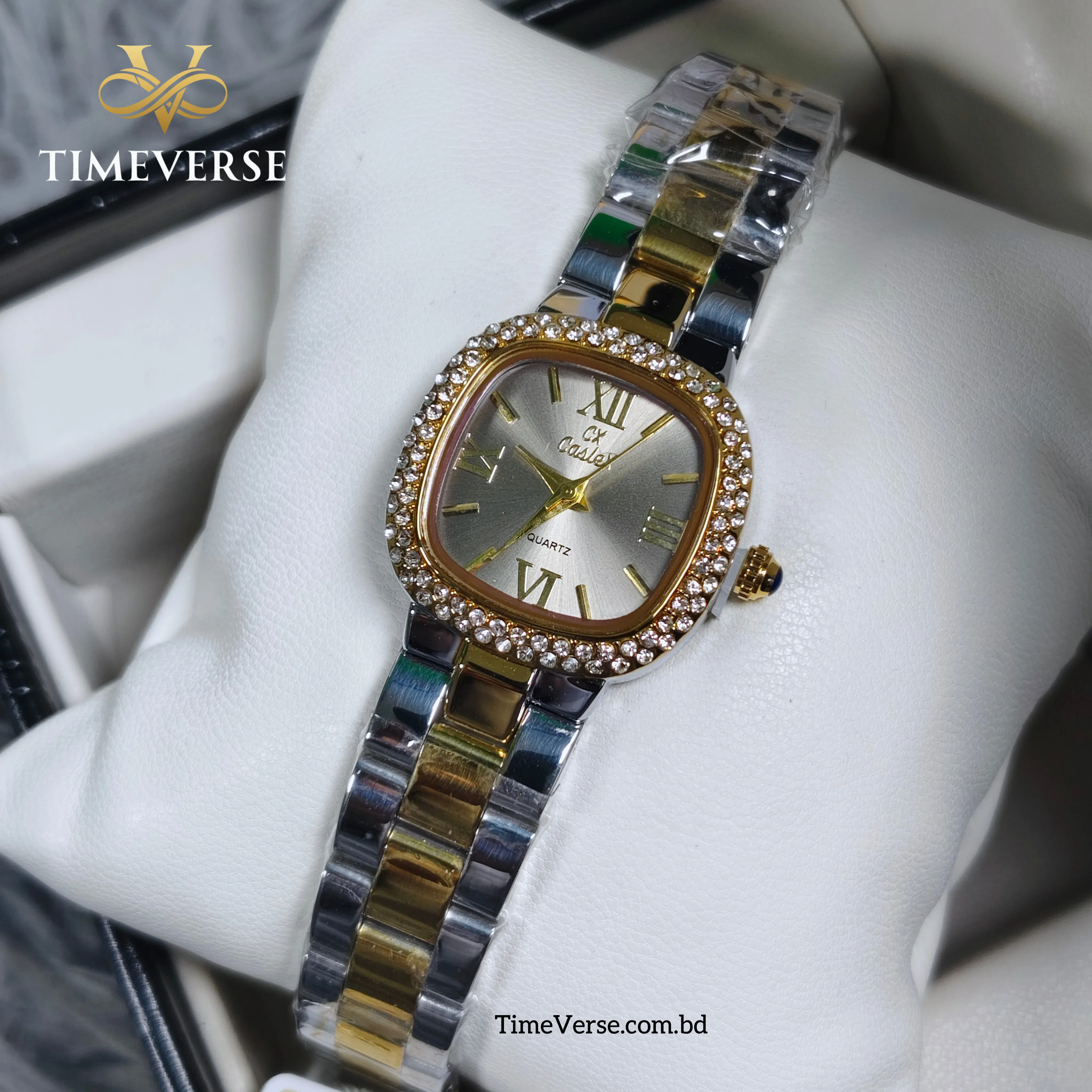 Caslex 477 Ladies Watch - Silver Gold Gray