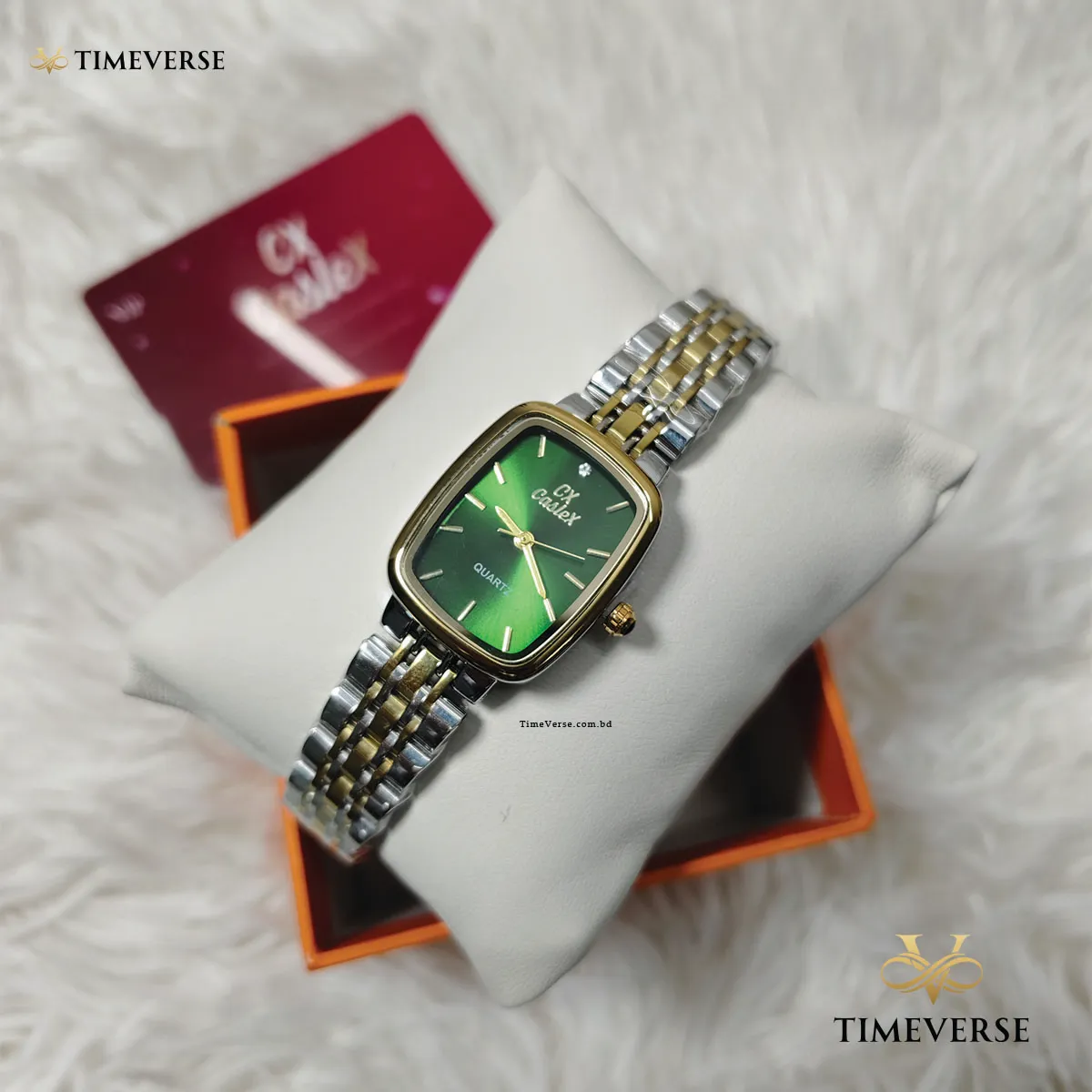 Caslex 023 Ladies Watch - Gold Green 