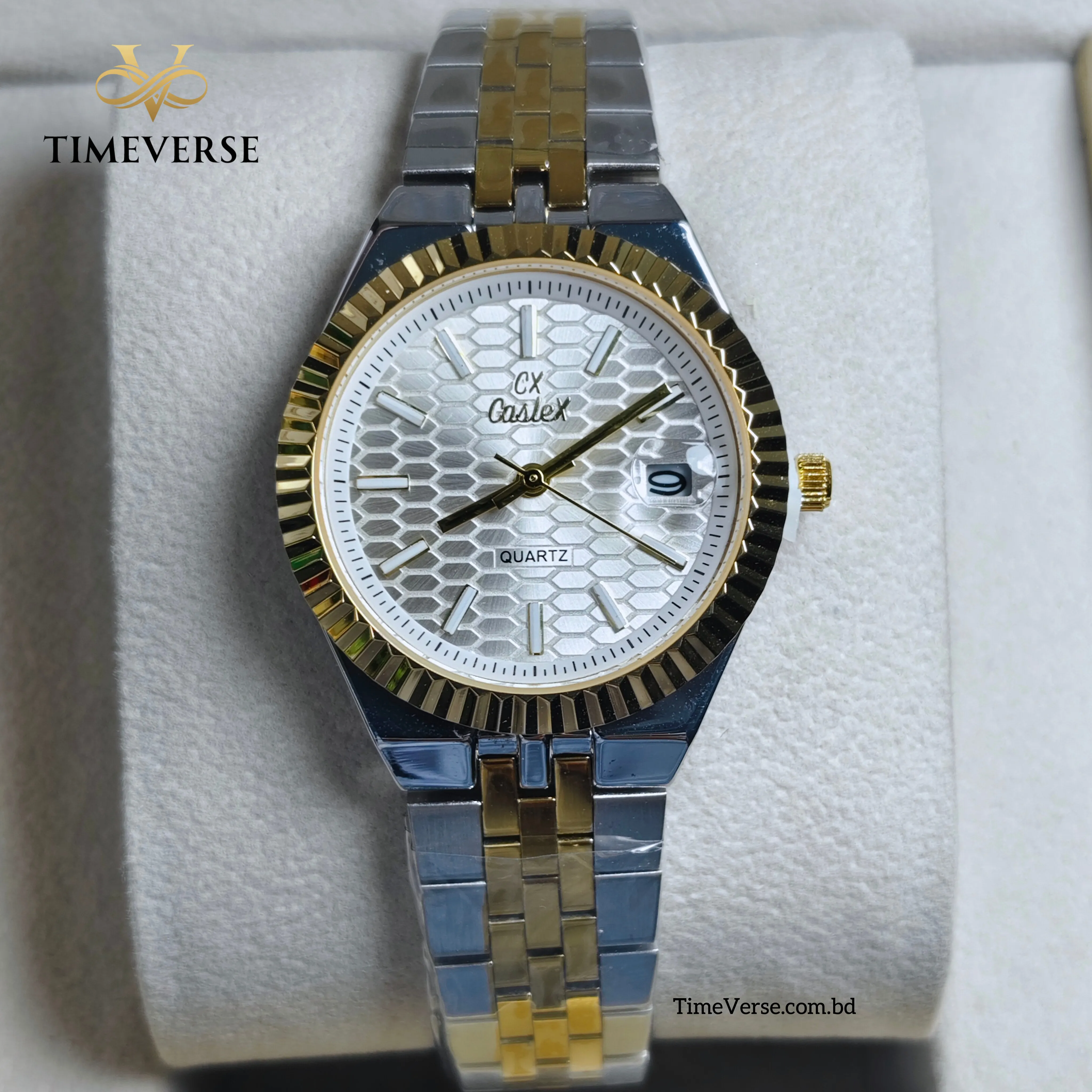 Caslex 062 Ladies Watch - Silver Gold White